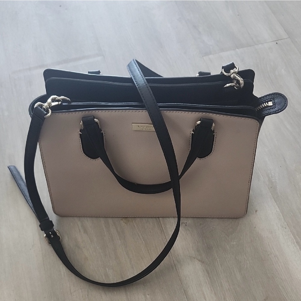 Kate Spade Cream and Black Satchel